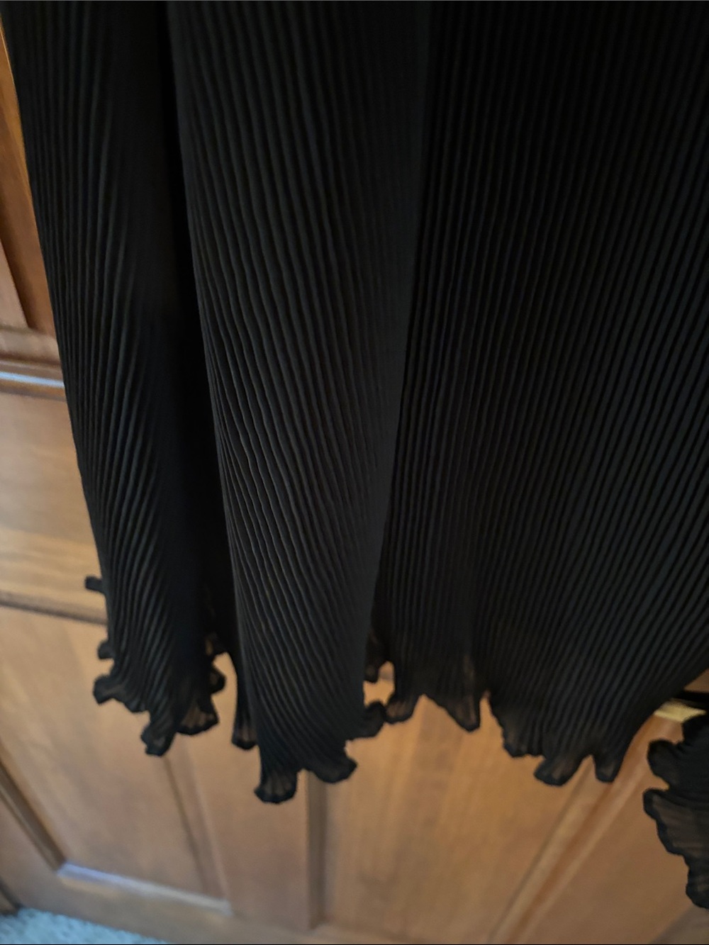 Siena Studio Black Sleeveless Midi Dress with Sculpted Ruffle Trim - Picture 9 of 13